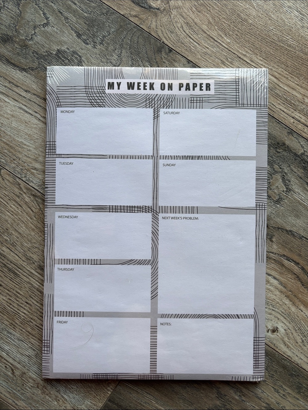 BRAND NEW MAISON Weekly Planner Pad — Gray Cover
